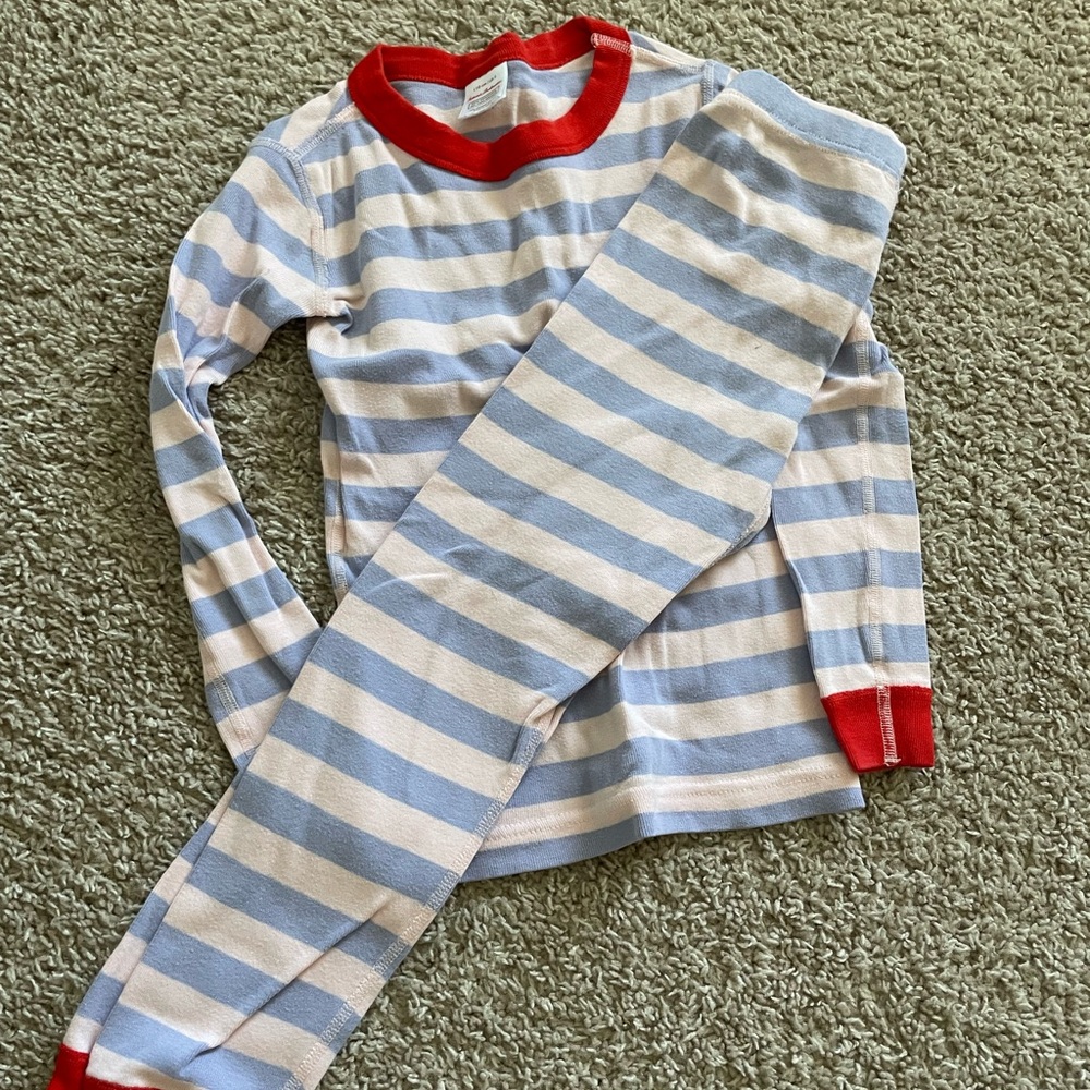 Striped Blue and White Kids Pajamas